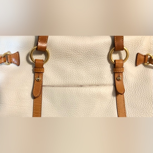 🌹🍃Dooney & Bourke White Leather Florentine Shopper Large Satchel~Shoulder Purse - Picture 9 of 14